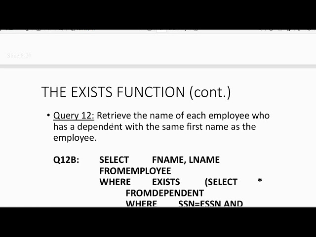 DBMS Complex Queries