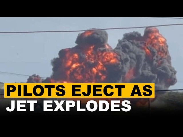 RAF Pilots Eject As Hawk T2 Jet Explodes Into Fireball Above Anglesey