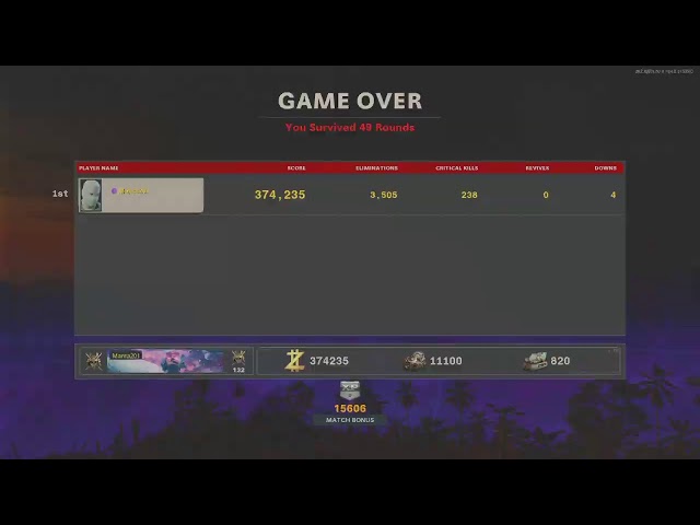 Cold War Zombies HR attempt