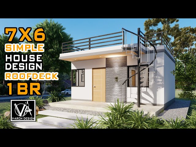 Simple House Design with Roof Deck 7x6