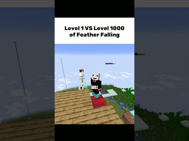 Level 1 VS Level 1000 of Feather Falling