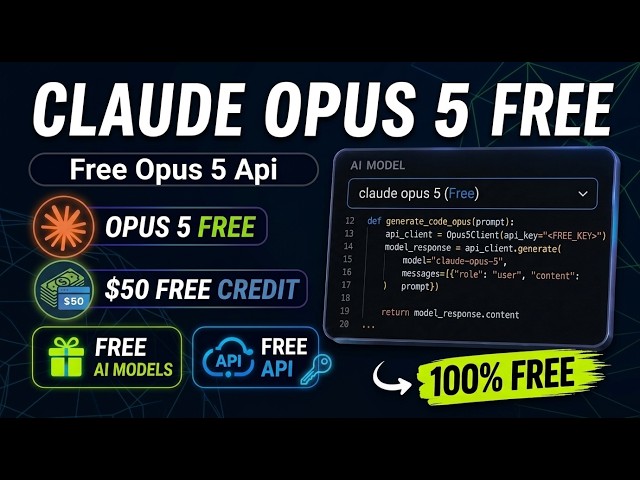 Claude Opus 5 FREE: How to Get a Free API Key & Use It in OpenCode