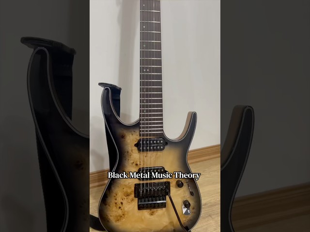 Black Metal Music Theory - Harmonic Minor Scale #blackmetal #metal #guitar #riff #music