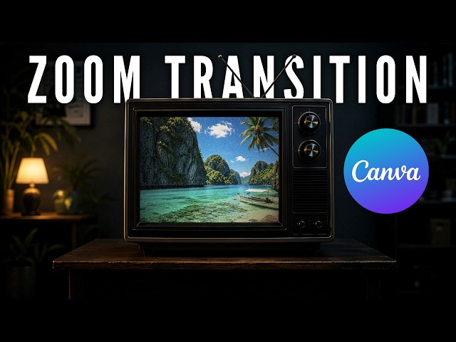 TV Zoom Transition in Canva | Presentation Animation Tutorial