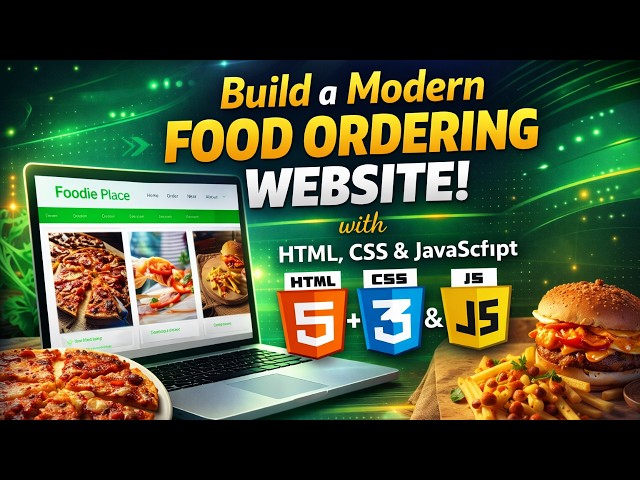 Responsive food website using HTML and CSS | Create Responsive website using grid in CSS