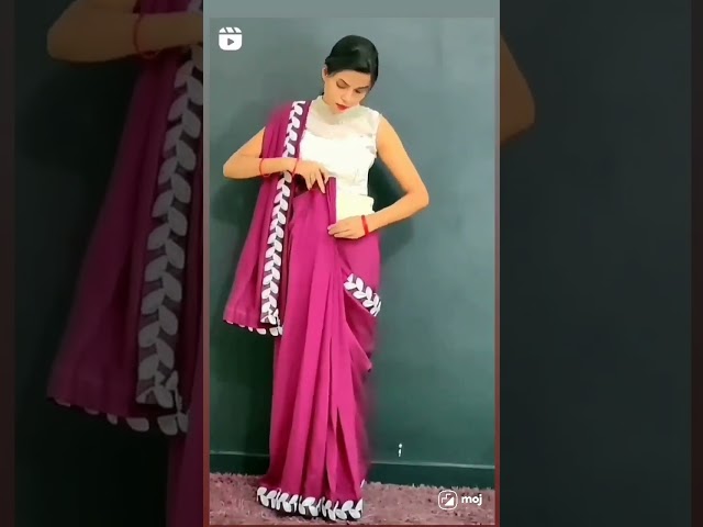 Saree Draping for Rakshabandhan #reels #sareestyle #trending #designersaree #shorts #youtubeshorts