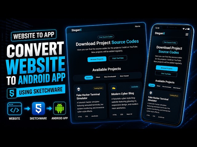 Turn Any Website into an Android App with Sketchware | WebView Tutorial