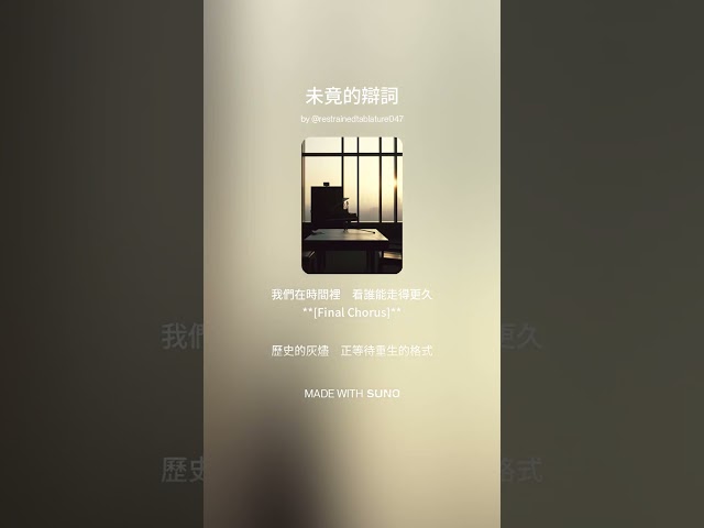 ♫ 未竟的辯詞🧑⚖️(2)