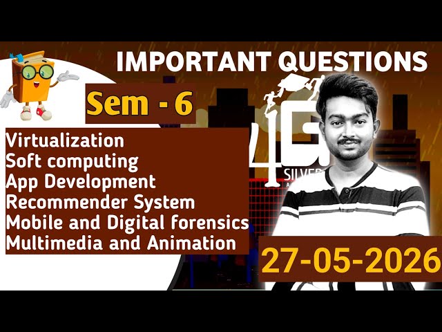 27th May 2026 Exam Important Questions Virtualization, Soft computing, App Development, Multimedia