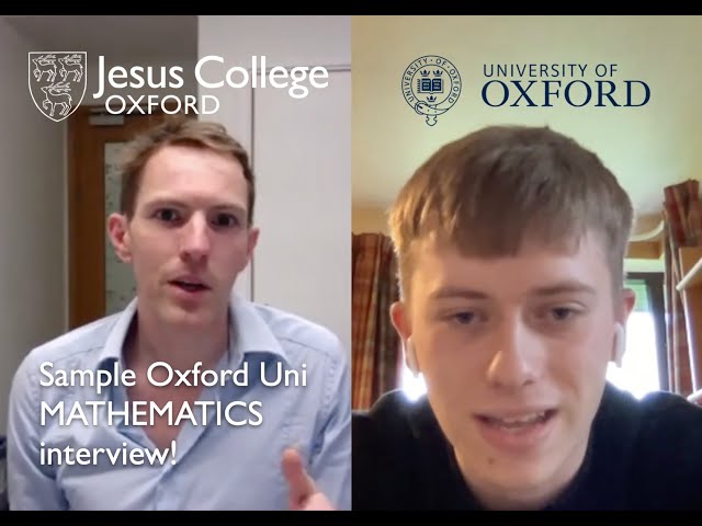Sample #Oxford Uni MATHEMATICS interview!