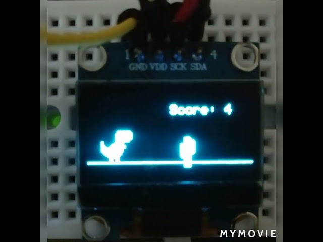Arduino T-Rex Game (chrome Dino) using OLED #arduino #dinogaming #gaming #programming #coding #viral