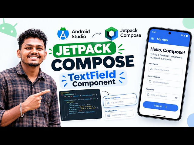 DAY 5: Textfield in jetpack compose Explained | Android App Development Tutorial for Beginners 