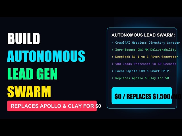 Build an Autonomous AI Lead Generation & Outreach Swarm in Python for $0 (Replaces $1,500/Mo Apollo