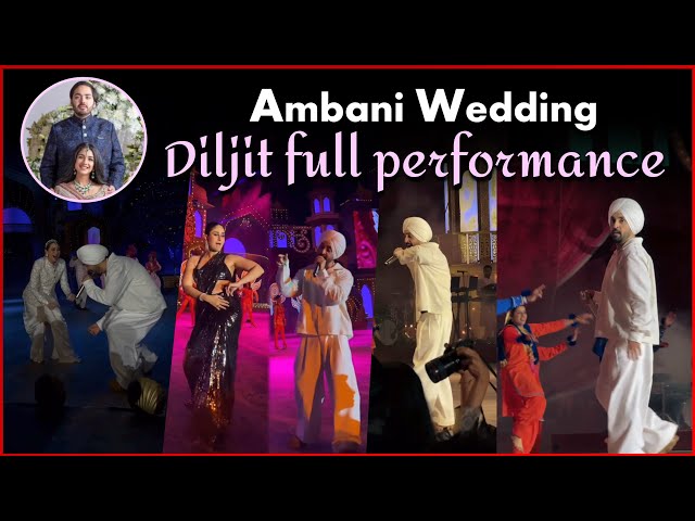 Diljit Dosanjh Full Performance At Anant Ambani & Radhika Merchant Pre-Wedding | Watch