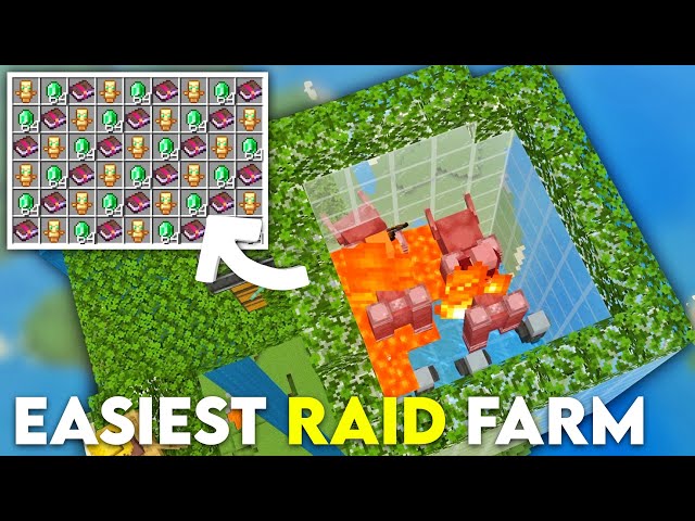 EASIEST RAID FARM for Minecraft Bedrock MCPE 26.44+!