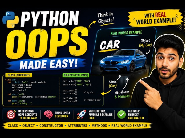 Python oops |  Oop Concept | Python | method, class and object | @SDTechCampus @WBLACADEMY