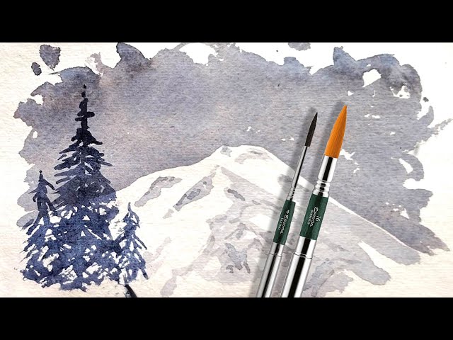 How to Paint an Easy Winter Landscape in Watercolour - Step by Step