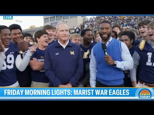 Marist's football team appears on the Today Show as part of Friday Morning Lights