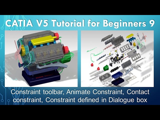 CATIA Tutorials - Animate Constraint, Constraint defined in Dialogue box