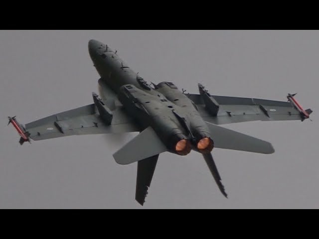 FiAF F-18 Hornet flown by Capt Arto Ukskoski Winner of the Best Individual Flying Display @RIAT 2019