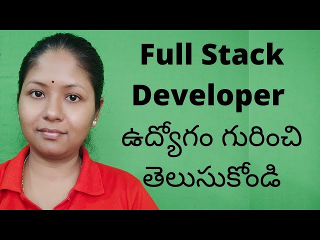 What is Full Stack Developer Job Role. Explained in Telugu.