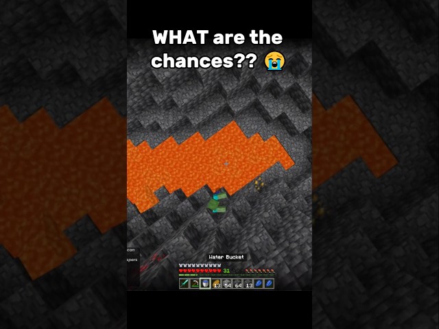 WHAT are the chances?? 😭 #minecraft #gaming #funny