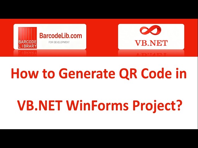 How to generate QR Code in Windows Forms using BarcodeLib VB.NET Barcode Generator library?