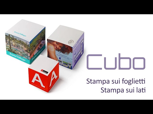 Cubi di carta: carta adesiva tipo post-it oppure usomano. Produzione Proramillenote