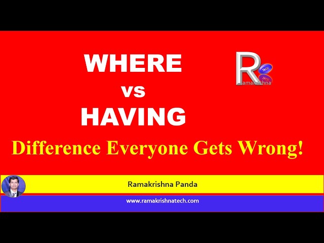 WHERE vs HAVING in SQL | The Difference Everyone Gets Wrong! 🔥