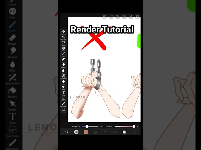Hand Render ❤️ #art#render#digitalart#ibispaintx#drawing#tutorial#trending#trend#viral#fypシ