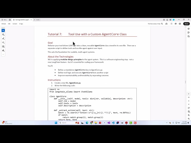 Lecture 7:  LangChain Part 2 - Agents and ReAct Tool Use