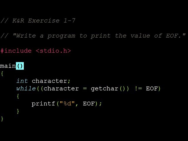 C Programming - Real Time K&R Exercise 1-7