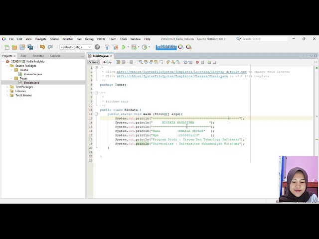 Tugas Pemrograman Berorientasi Objek – Tugas 1 & 2 | Java NetBeans