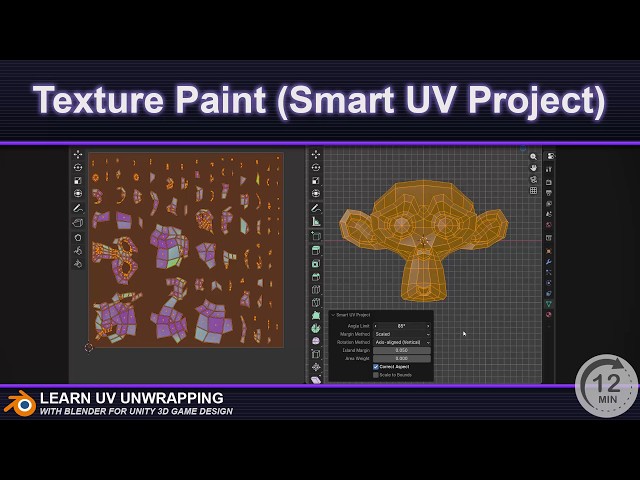 Blender Texture Painting with Smart UV Project