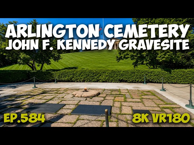 Secrets of Arlington: John F. Kennedy and Jacqueline Kennedy Onassis Grave ep.584 #8k #vr180 #3d