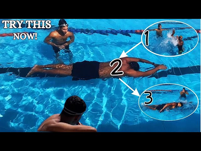 Complete Beginner Learns How to Swim Freestyle in Just One Lesson!