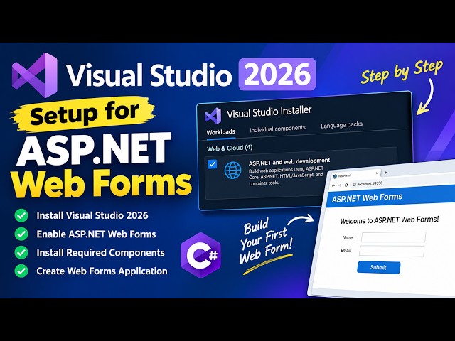 How to Install & Setup ASP.NET Web Forms in Visual Studio 2026
