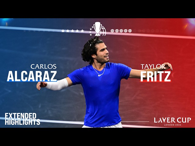 Carlos Alcaraz v Taylor Fritz Extended Highlights | Laver Cup 2026 Match 7