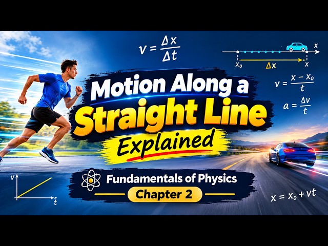Motion Along a Straight Line Explained | Fundamentals of Physics Chapter 2