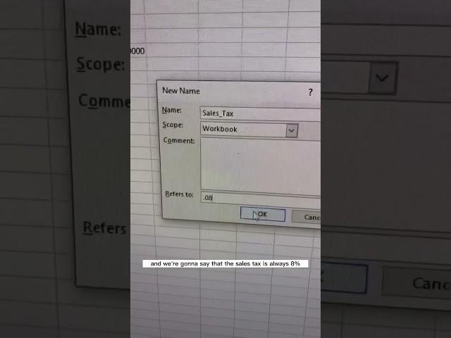 Named Constants in Excel📚