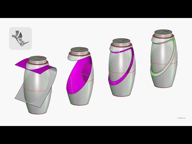 Rhino 3D Surface Modeling - Plastic Bottle