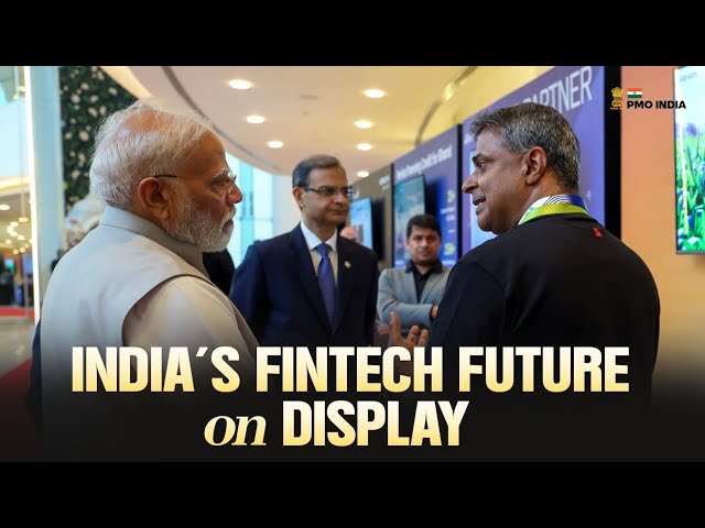 PM Modi visits the exhibition at Global Fintech Fest 2026 in Mumbai