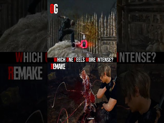 Parasite Knife Attack  El Gigante  | OG vs Remake  #residentevil #horrorgames #shorts