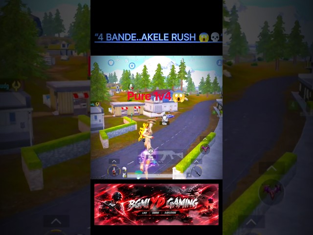 “AUG vs 4 😈💀… AKELA RUSH KARKE SABKO UDA DIYA! | 1v4 #shorts #bgmi #1vs4 #viralshorts
