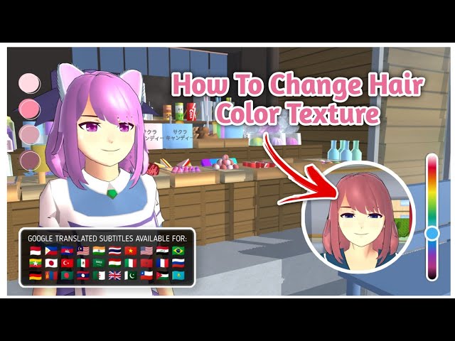 New Update? 😱 Changing hair color texture like Yandere • Tutorial •  Sakura School Simulator