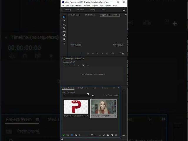 Premiere pro tutorial   How to add video into timeline #Shorts #trending #premiere