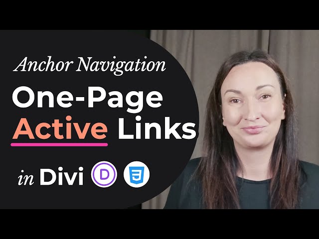 [Divi Walkthrough] One-Page Menu Navigation with Active Anchor Links + jQuery & CSS Snippets
