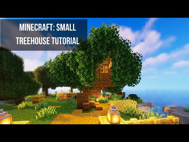 Minecraft: How to build a Treehouse / Starter House (Easy Tutorial)