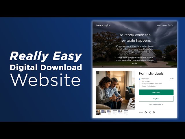 Super Easy Digital Downloads Website