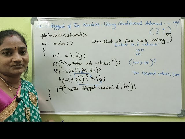 C-Language||Biggest Of Two Numbers in C||Both In Telugu And English|Telugu ScitTutorials